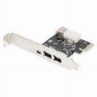DIGITUS 1 x PCI Express Karte, Firewire 1394a (2+1 Port)