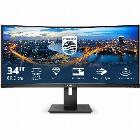 86.4cm/34 (3440x1440) Philips B-Line 345B1C Curved 5ms 21:9 USB 2xHDMI DisplayPort VESA Speaker WQHD Black