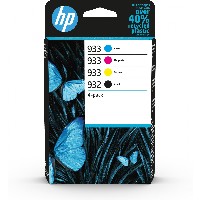 HP 5LB 932 Black 933 CMY Original Ink Cartridge 4-Pack