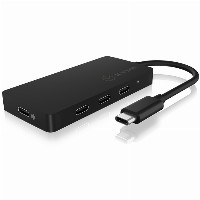 USB-C HUB 4Port ICY BOX 4xUSB-C 1xPower Delivery 100W passiv Black