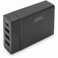 Charger 72W 1xUSB-C 20V/3A 3x USB-A 5V/2.4A DIGITUS schwarz