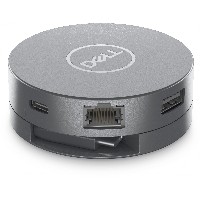 D Dell DA305 Mobile Adapter Dockingstation 2xUSB3.1/HDMI/VGA/DisplayPort/USB-C/Ethernet passiv Grey
