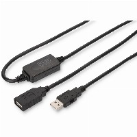 DIGITUS USB 2.0 Verlängerungskabel Typ A -A St/Bu 15m sw