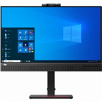 69cm/27 (2560x1440) Lenovo ThinkVision T27hv-20 16:9 4ms IPS HDMI DisplayPort USB-C Webcam VESA Pivot Speaker QHD Black