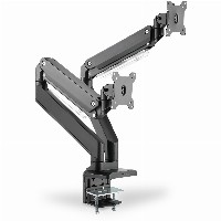 DIGITUS DA-90427 Tischhalterung für 2 Monitore 2x 35″ 2x 15KG schwarz Gasdruckfeder DA-90427