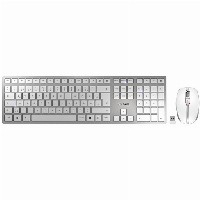 Cherry DW 9100 Slim - Tastatur-und-Maus-Set wireless white/silver QWERTZ DE