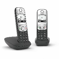 GIGASET A690A DUO mit Anrufbeantworter - schwarz/silber