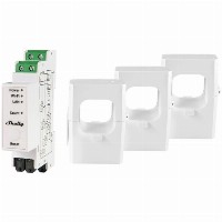 Shelly Relais ″Pro 3EM 400A″ WLAN LAN Stromzähler Inkl. 3 400A Klemmen Messfunktion BT DIN-Rail