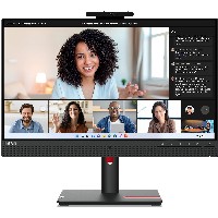 61cm/24″ (1920x1080) Lenovo ThinkVision T24mv-30 16:9 FHD IPS 75Hz 4ms HDMI DP USB-C Speaker Black