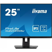 63,36cm/25″ (1920x1200) iiyama Prolite XUB2595WSU-B5 LED IPS 16:10 4ms VGA HDMI DP USB LS Pivot Black