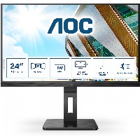 61cm/24″ (1920x1080) AOC Pro-line 24P2QM 16:9 FHD 75Hz 4ms HDMI DVI DP VGA Speaker Pivot Black