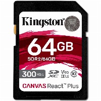 CARD 64GB Kingston Canvas React Plus SDXC 300MB/s