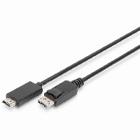 Digitus DisplayPort > HDMI (ST-ST) 2m Adapterkabel 4K 60Hz Black