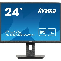 61,1cm/24″ (1920x1200) Iiyama Prolite XUB2495WSU-B7 16:10 FHD IPS 4ms 75Hz HDMI DP USB Speaker Pivot Black
