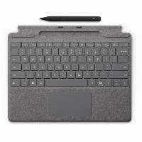 Microsoft Surface Pro 10/11/FB Keyboard inkl. Pen2 + Copilot Taste - Platin