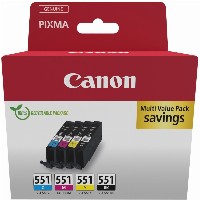 Canon Tinte CLI-551 6509B015 4er Multipack (BKMCY)