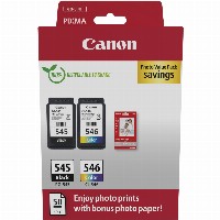 Canon Tinte PG-545/CL-546 8287B008 2er Multipack (BK/Color) inkl. Fotopapier