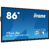 217,40cm/86″ (3840x2160) iiyama ProLite TE8612MIS-B3AG 16:9 4k UHD 24/7 Digital Signage 8ms 60Hz HDMI USB-C VGA LAN WIFI Speaker Black