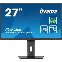 68,6cm/27″ (2560x1440) iiyama ProLite XUB2763QSU-B1 16:9 QHD IPS 2ms 100Hz HDMI DP USB Speaker Pivot Black