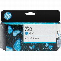 HP 738 130-ml Cyan DesignJet Ink Cartridge