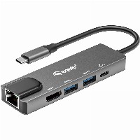 Equip Dock USB-C->HDMI.2xUSB3.0.GbE.100WPD 25cm si