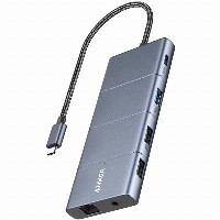 Anker 565 USB-C Hub (11-in-1) 1 x 10Gbps USB-C 1 & USB-A 1 x HDMI 1 x DP 1 x 100W USB-C 1 x Ethernet 1 x AUX 1 x microSD gray