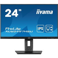 61cm/24″ (1920x1080) iiyama ProLite XUB2497HSU-B2 16:9 FHD IPS 1ms 100Hz USB-Hub HDMI DP Speaker Pivot Black