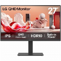 68,6cm/27″ (2560x1440) LG 27BA45QB-B 16:9 IPS 5ms 75Hz HDR10 2xHDMI DP Speaker Pivot Black