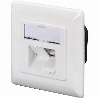 DIGITUS RJ45Dose Cat6a 2xRJ45 geschirmt Aufputz Signalweiß