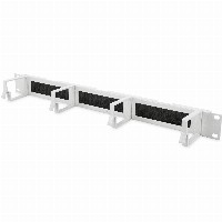 DIGITUS Rangierpanel 1HE 19″ 4xBügel mit Bürstenleise grau