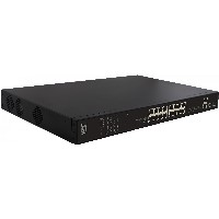 Switch 16x FE FGP-2031 2xGE 2xGSFP 19″ 270W 16xPoE+