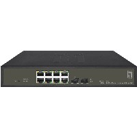 Switch 8x GE GES-2110P 2xGSFP 19″ 130W 8xPoE+
