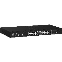 Switch 24x GE GEP-2841 2xGSFP 19″ 370W 24xPoE+