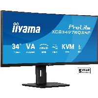 86,4cm/34″ (3440x1440) iiyama ProLite XCB3497WQSNP-B1 21:9 UWQHD VA 0,4ms 120Hz HDMI DP USB-C Speaker Black