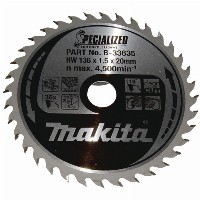 Makita B-33635 SPECIALIZED Sägeblatt 36x20x16Z 136x20x36Z