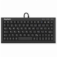 KeySonic ACK-3401U Super-Mini-Tastatur SoftSkin USB matt-schwarz X-Type-Membrantechnologie Plug und Play DE