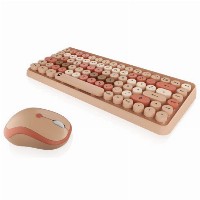 KeySonic Desktop-Set KSKM-5200M-RF (DE) Wireless sand/creme