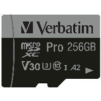 CARD 256GB Verbatim MicroHC Pro Class 10 + Adapter retail