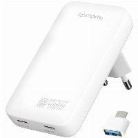 4smarts Netzladegert FlatPlug Slim Dual 45W GaN 2C. wei