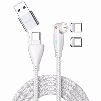 4smarts USB-C/A 540 Magnetkabel GravityCord 100W 1.8m wei