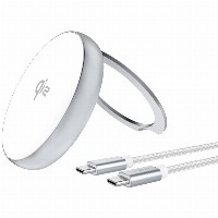 4smarts Qi2 Charger Kickstand. silber/ wei