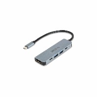 D Dicota USB-C 5-in-1 Video Hub 4K PD 100W silver