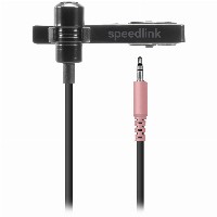 Speedlink Mikrofon SPES. zum Anstecken. Metalclip. schwarz retail