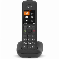 GIGASET C575 schwarz schnurlos analog (DECT) TFT-Farb-Display Freisprechen Adressbuch fr 200 Eintrge Wecker Kalender
