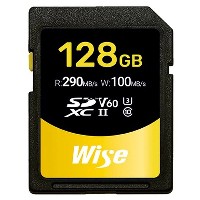 Wise SDXC UHS-II V60 128GB R:290MBs / W:100MBs WI-SD-S128