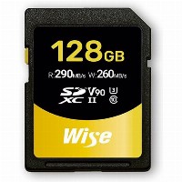Wise SDXC UHS-II V90 128GB R:290MBs / W:260MBs WI-SD-N128