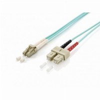 Equip LWL Patchkabel LC->SC 10.00m Multimode Duplex OM3 turq Polybeutel
