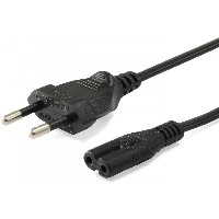 Equip IEC-Stromkabel 2pin -> C7 3m St/Bu schwarz