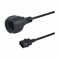 Equip Netzkabel Anschl. C14 -> CEE7/3 0.25m schwarz