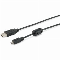 Equip Kabel USB-A 2.0 -> micro B St/St 1.80m Ferrit schwarz Polybeutel